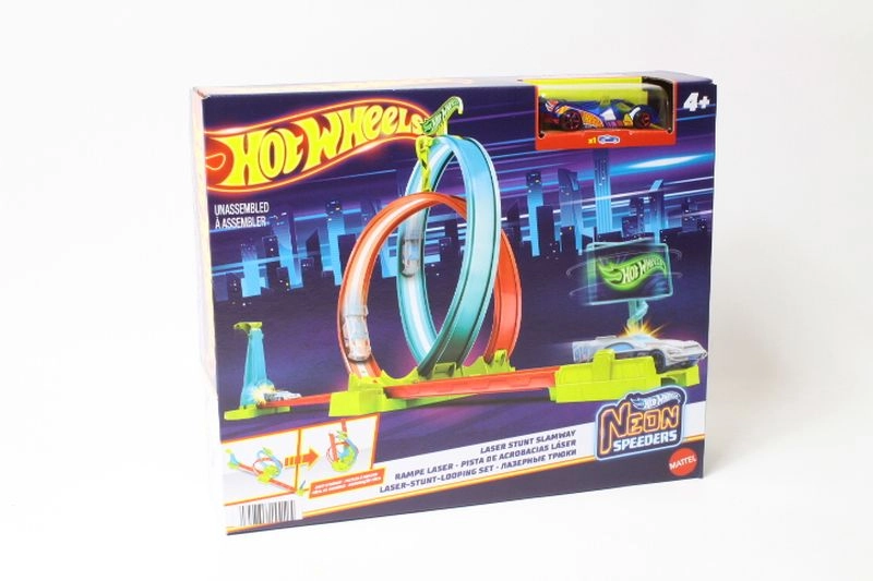 Hot Wheels Neon Speeders neonová super smyčka s odpalovačem