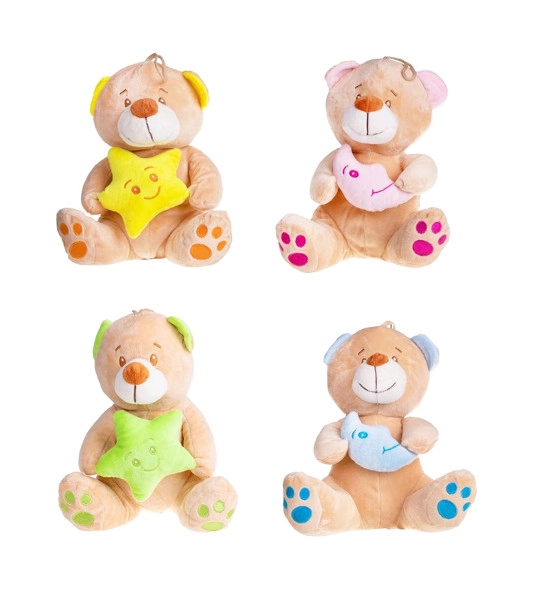 Baby medvídek s ukolébavkou hvězda/měsíc