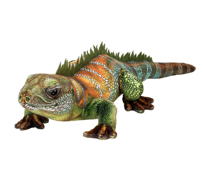 Plyšová zeleno-oranžová ještěrka 50 cm