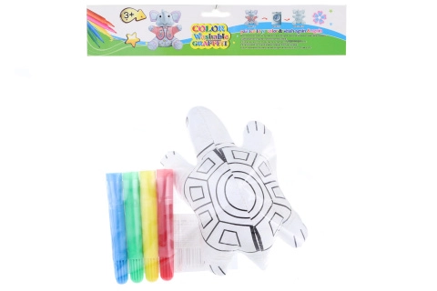 Malovací želva – znovu vybarvovací plyšové zvířátko s fixy