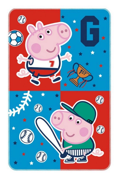 Dětská fleecová deka George Peppa 150 × 95 cm