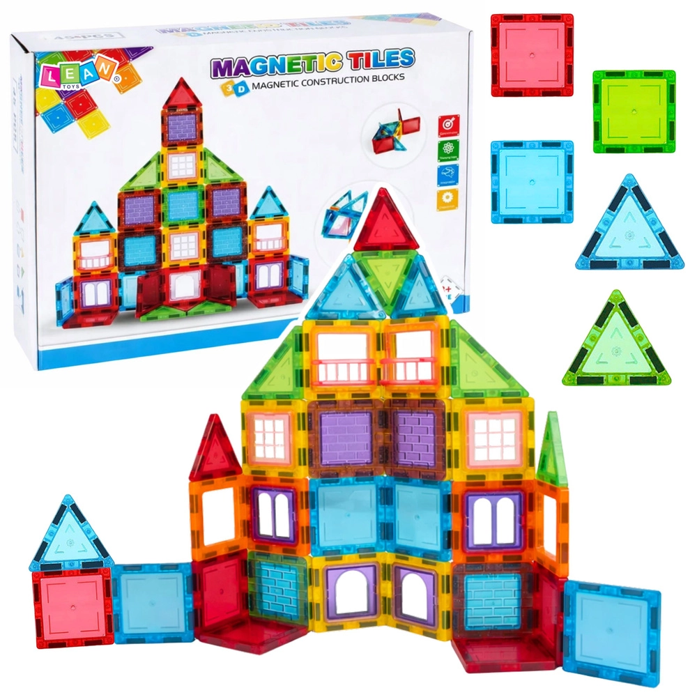 Magnetické 3D stavebnice – vzdělávací sada 45 dílků