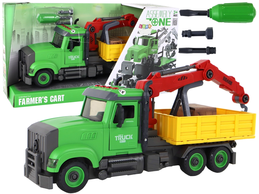 Lean Toys Autojeřáb pro otáčení a demontáž vozidel