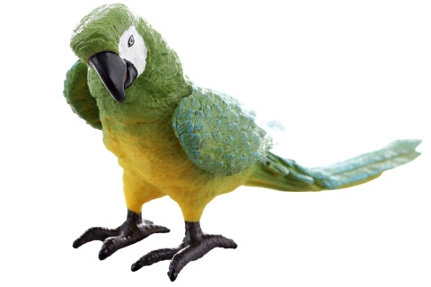Plastová figurka papouška zeleného