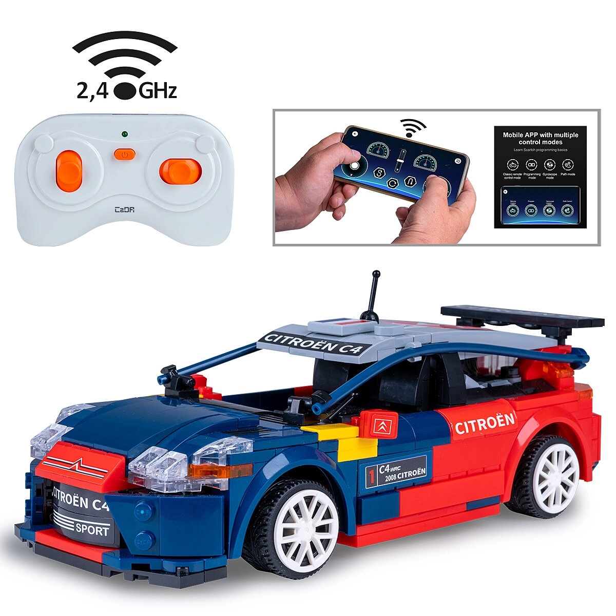 CaDA Citroën C4 WRC 2008 RC stavebnice 1:20