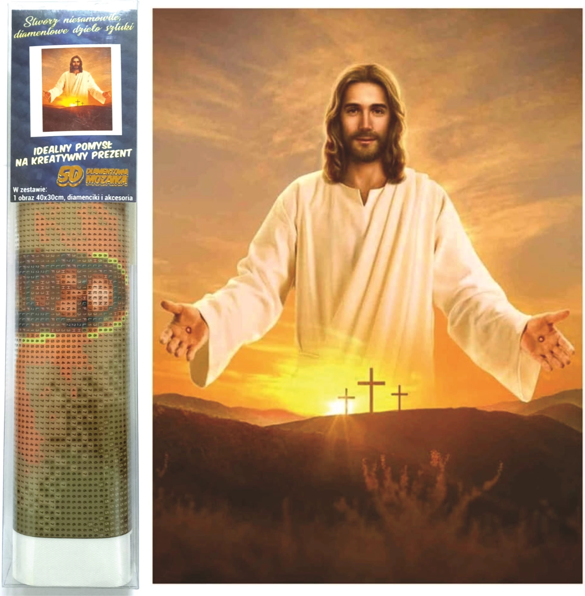 Diamantové malování Ježíš 30 × 40 cm