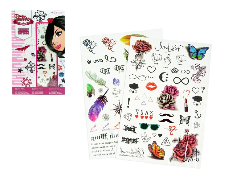 Dočasné tetování pro dívky – sada 73 ks