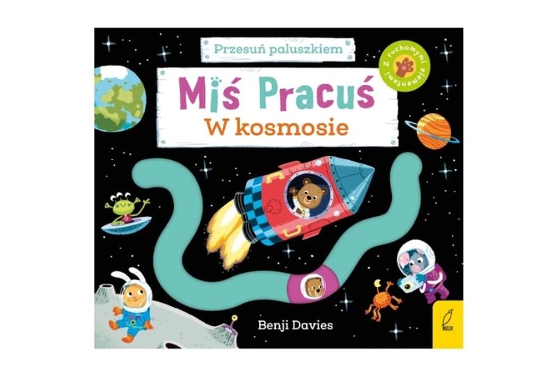 Miś pracuś – posuň prstíkem: ve vesmíru