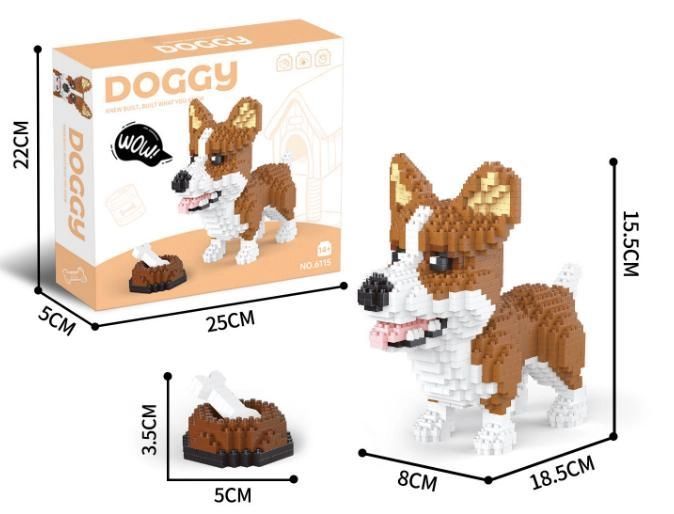 Stavebnice 1200 dílků welsh corgi