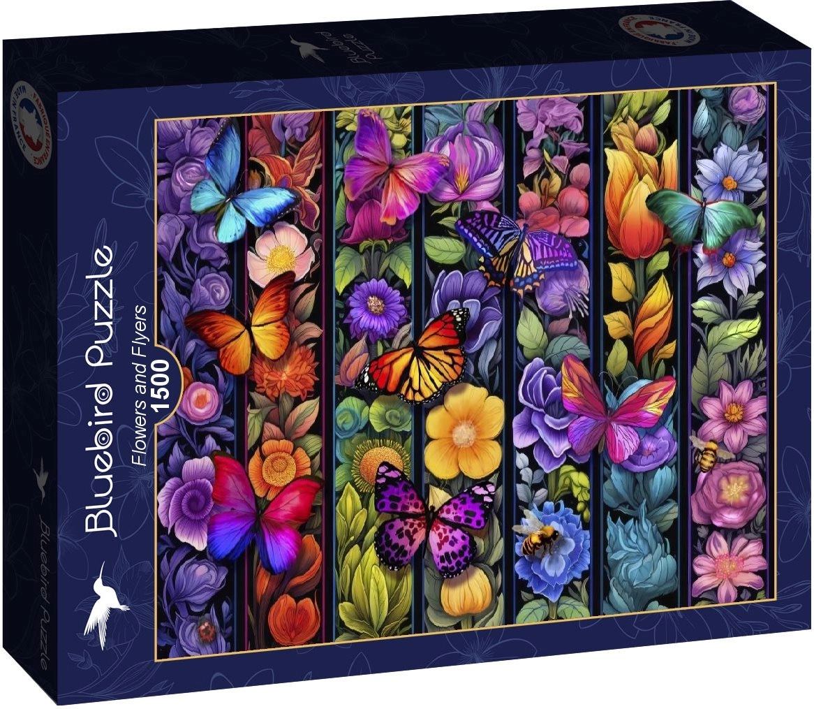Bluebird puzzle Květiny a motýli 1500 dílků