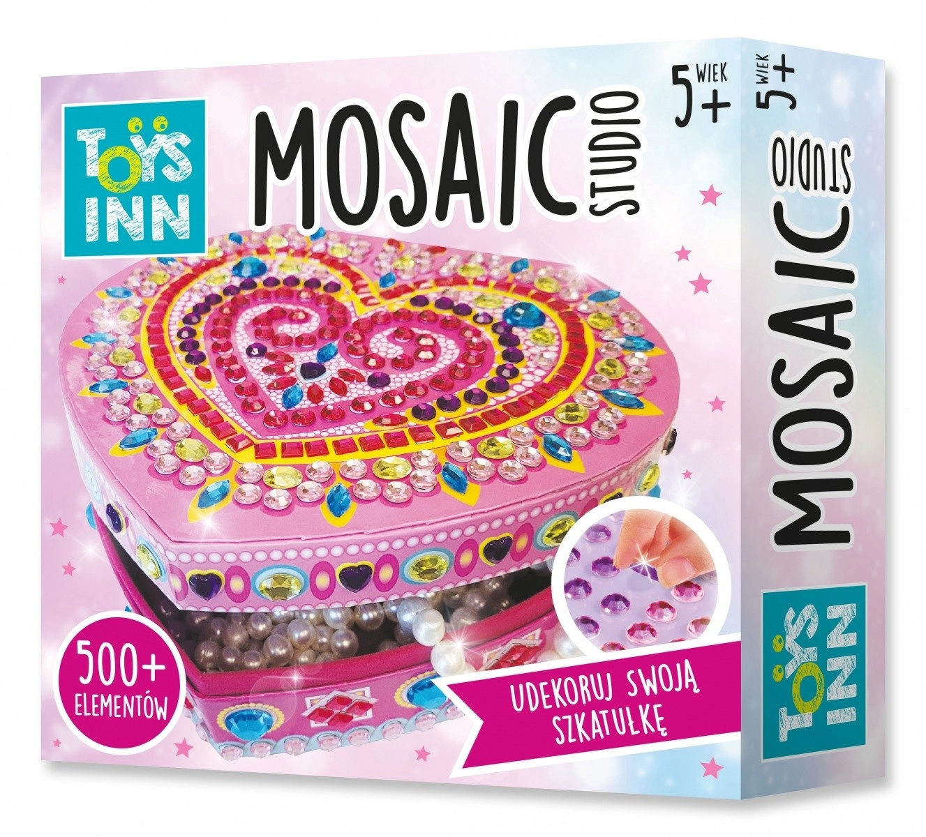 Kreativní sada mozaiková šperkovnice srdce