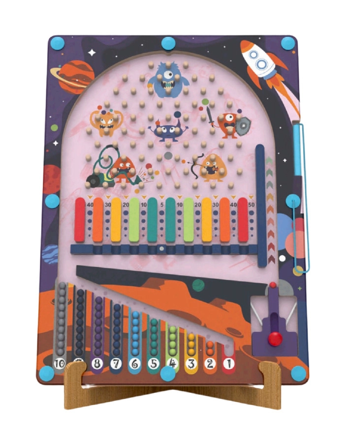 Magnetický pinball Vesmír 2 v 1 – dřevěná hra 2Kids Toys