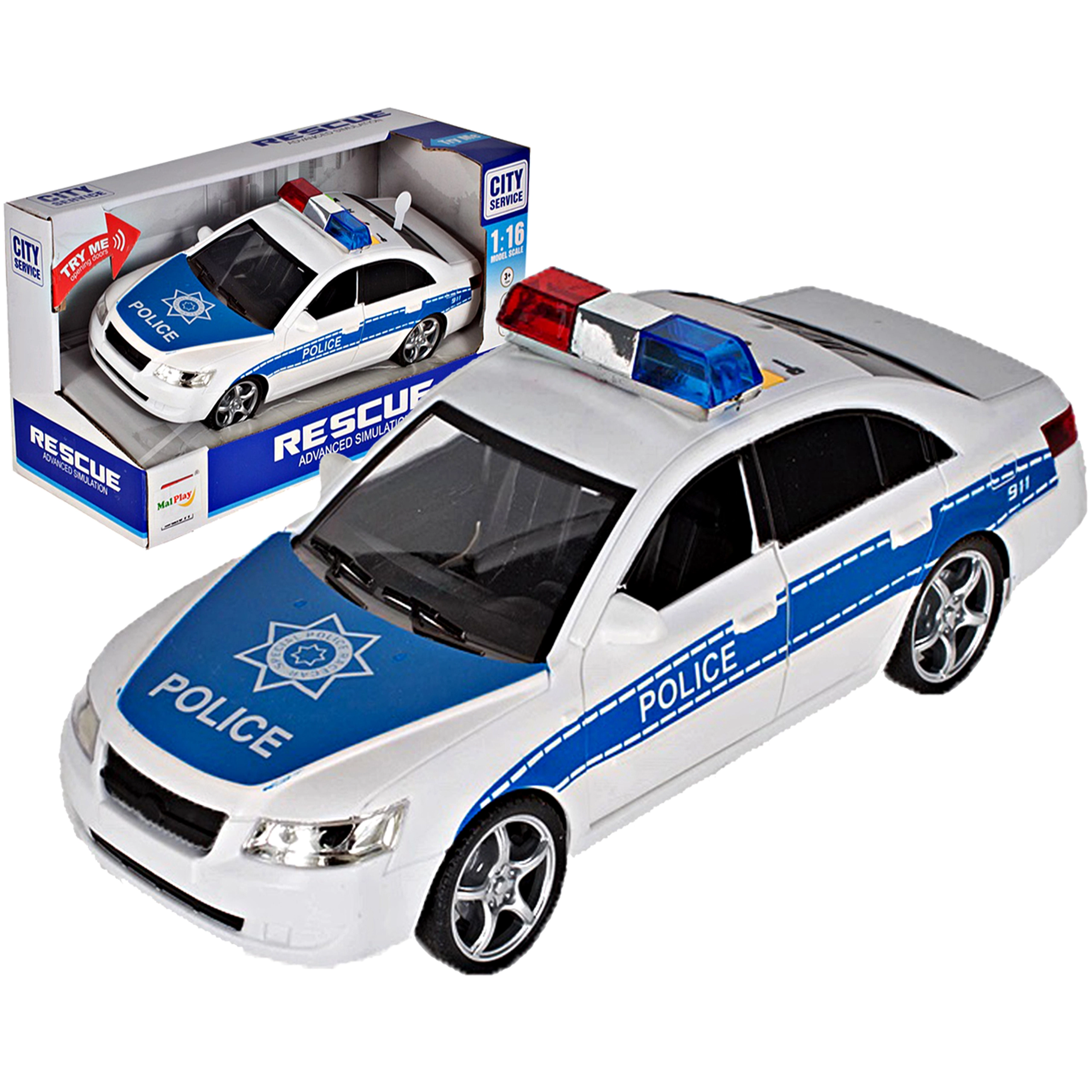 policejní auto 1:16 se zvuky