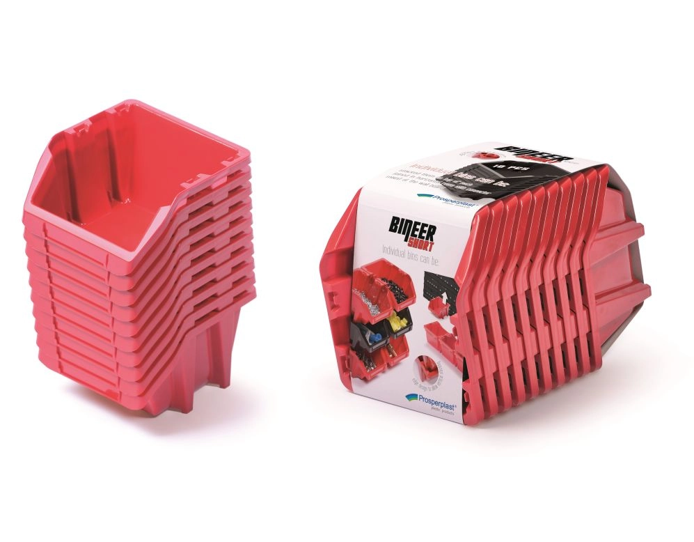 Levně Kistenberg Set úložných boxů 10ks BINEER SHORT SET 288 x 158 x 187 cmčervený