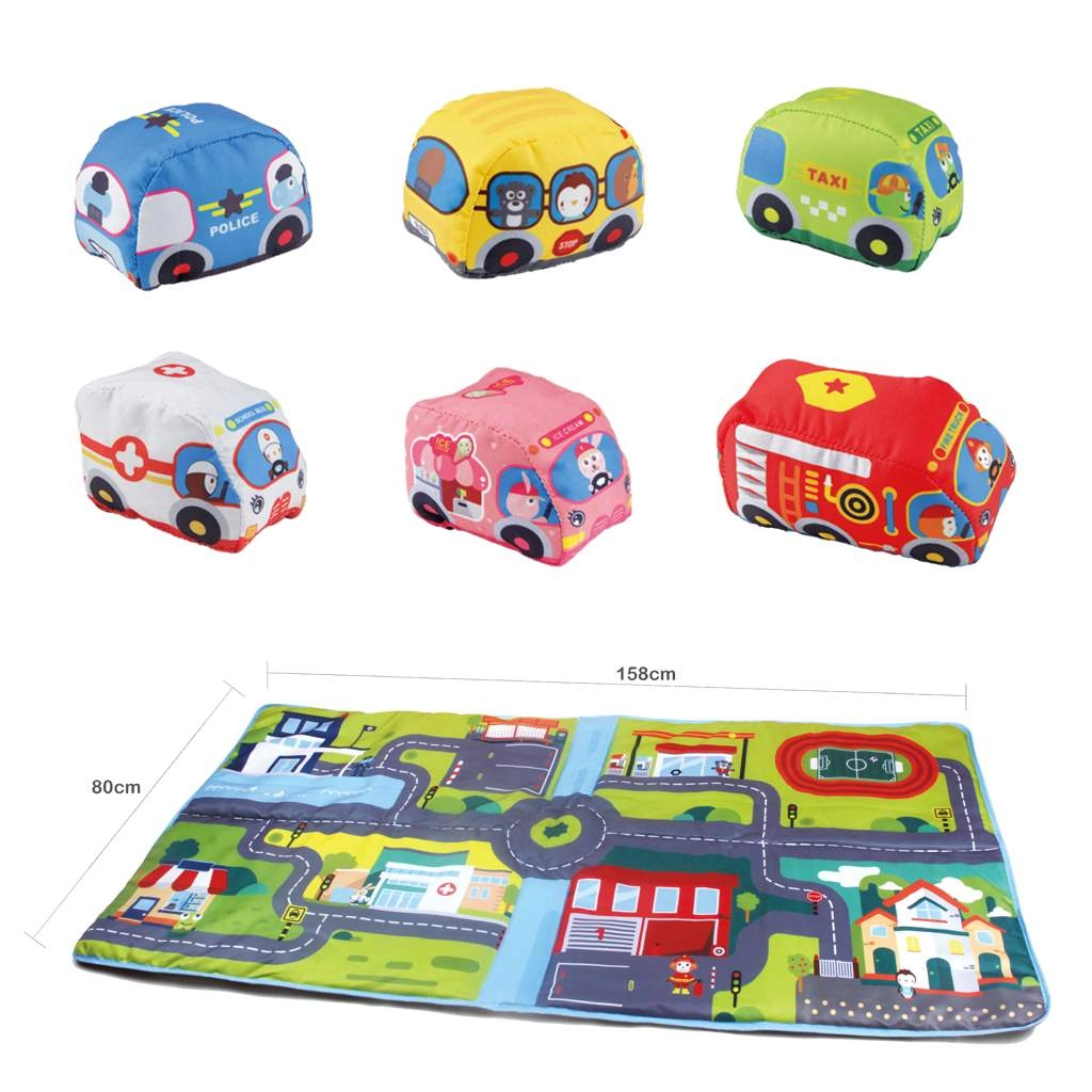 Kobereček na hraní BAYO městečko s polštářkovými autíčky