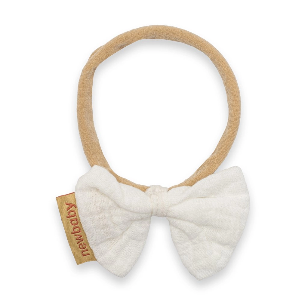 Mušelínová čelenka pro miminka New Baby bílá