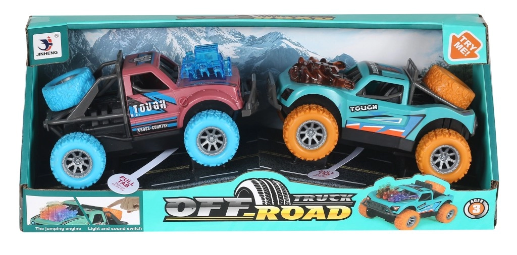 Alltoys Sada autíček se světelnými a zvukovými efekty šedé a zelené