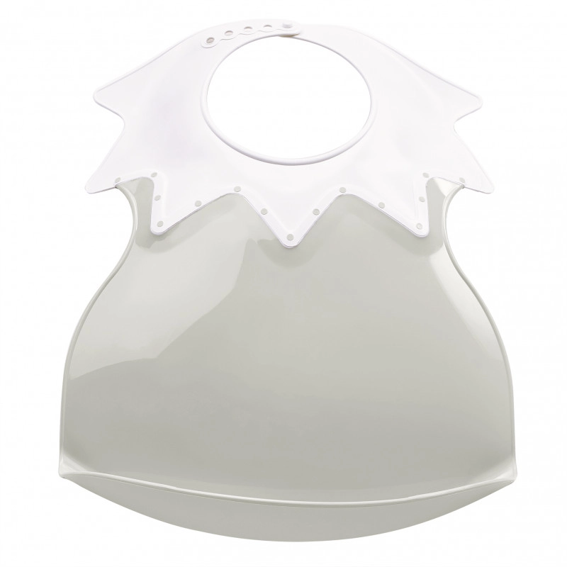 Plastový bryndák s límcem Grey Charm