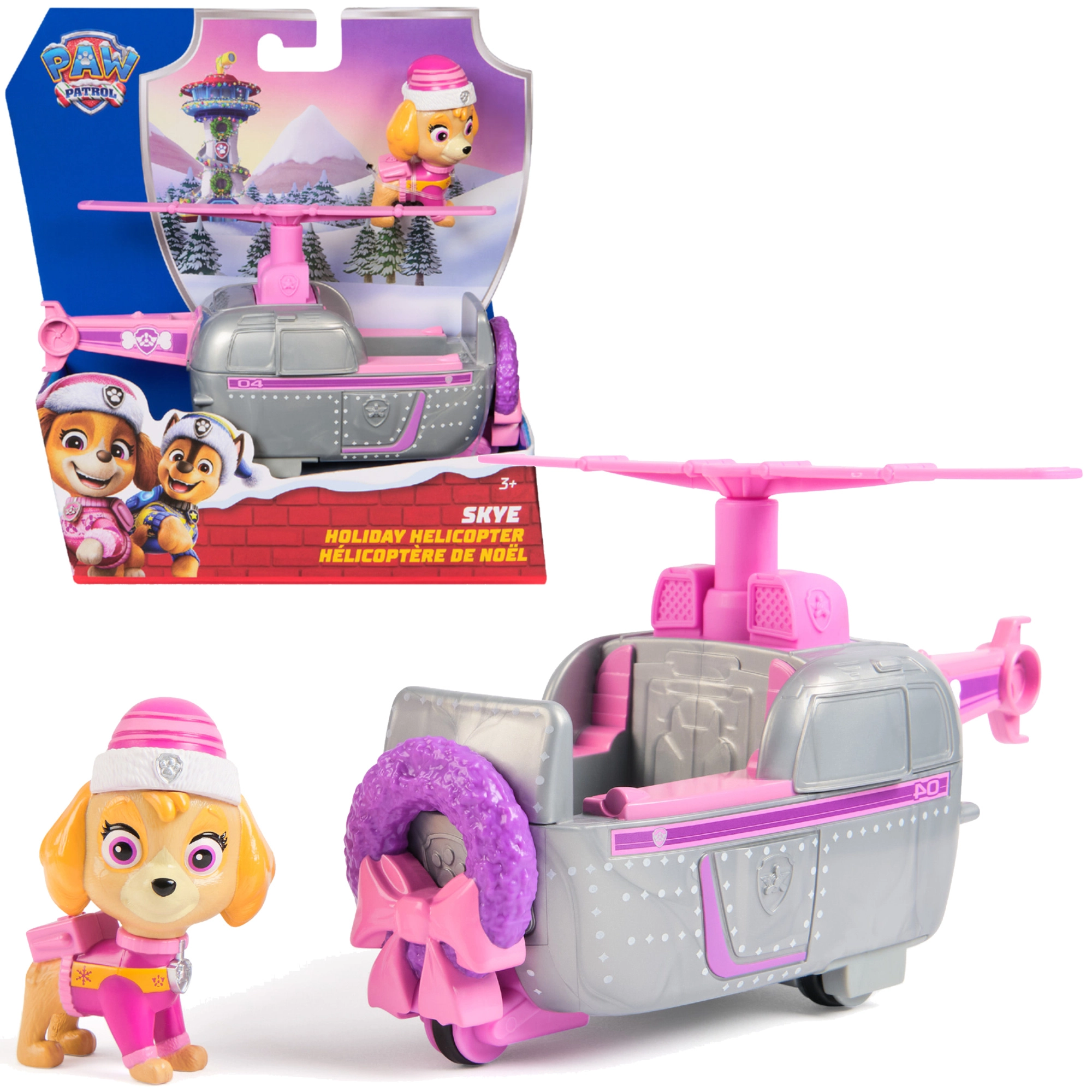 Paw Patrol vánoční helikoptéra se figurkou Skye