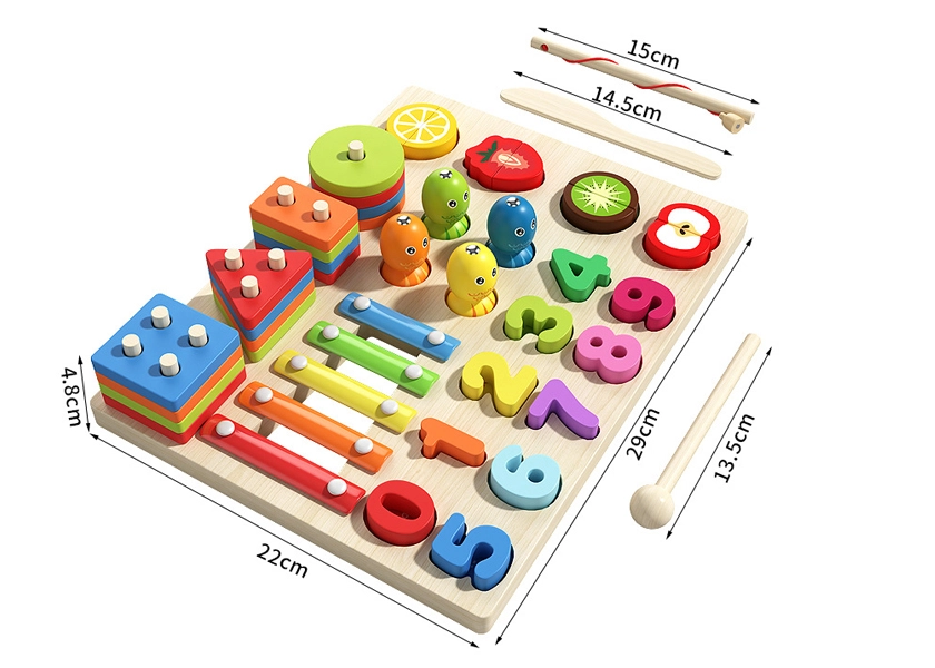 Dřevěná sada hraček 5v1