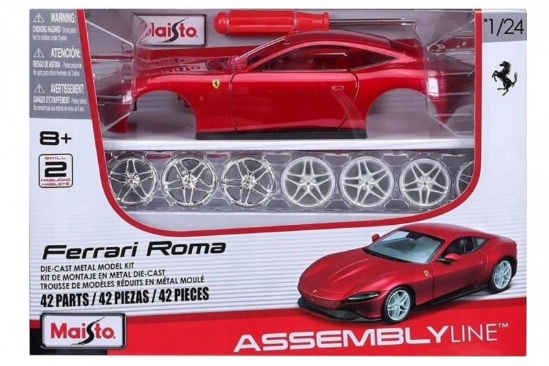 Maisto assembly line Ferrari Roma – stavebnice modelu auta 1:24