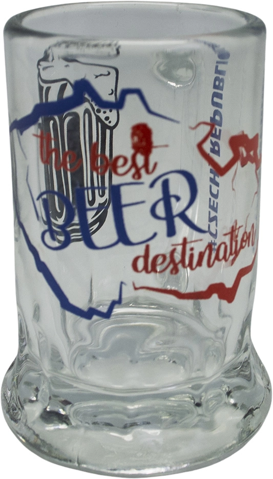 Mini půllitr ze skla 40 ml – pivo