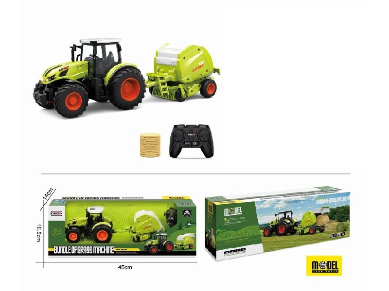 Traktor s přívěsem na baterie s USB nabíjením