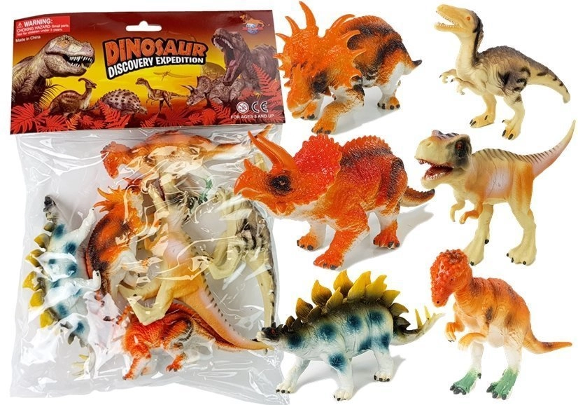 Lean Toys Sada figurek dinosaurů 6 ks