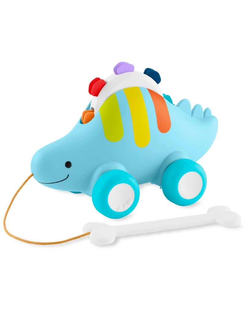 Levně SKIPHOP Hračka tahací hudební 3v1 Eplore&More Dinosaurus