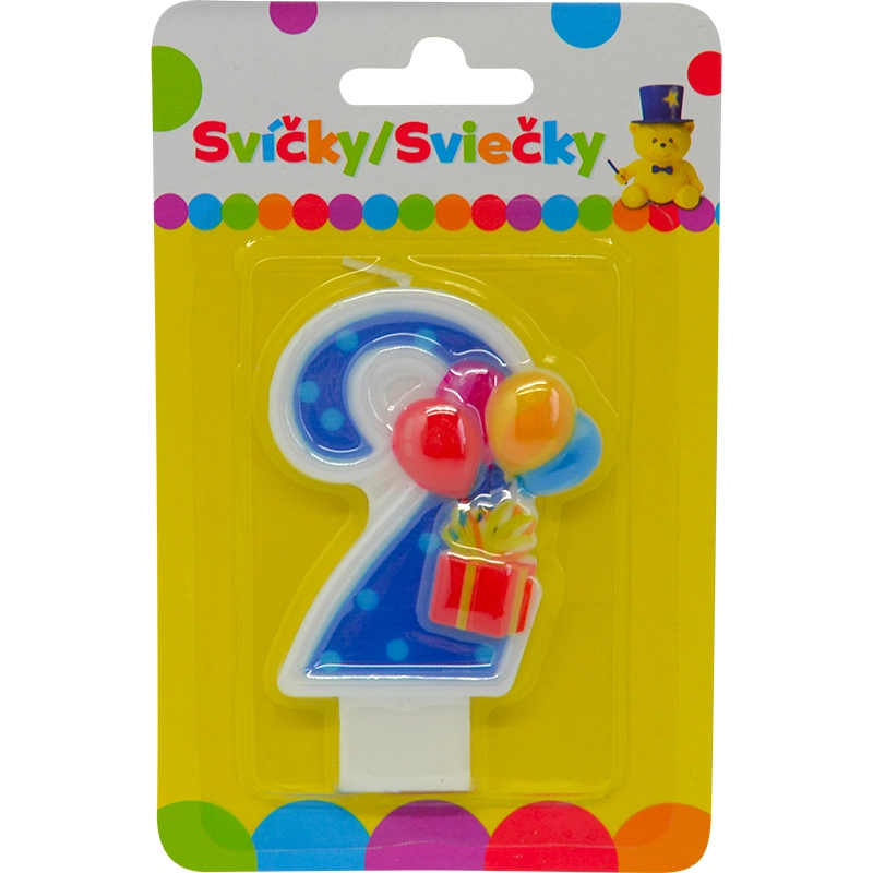 Narozeninová svíčka s balónky číslo 2