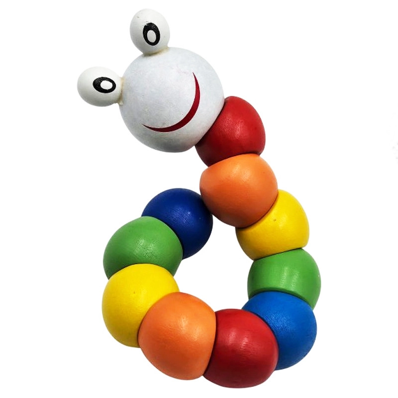 dřevěná housenka 18 cm