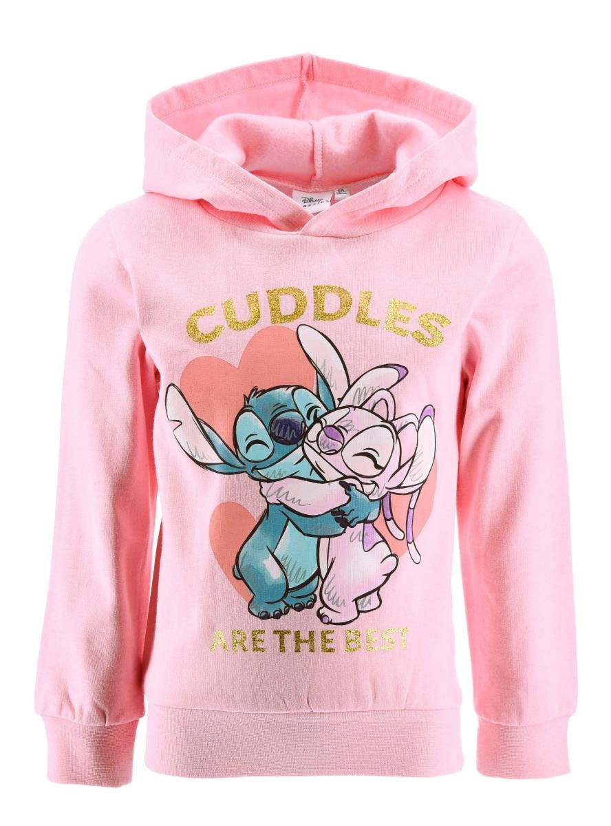 Růžová mikina s kapucí Lilo a Stitch – Velikost: 104