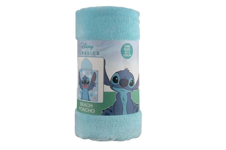 Dětské plážové pončo Stitch 60 × 60 cm