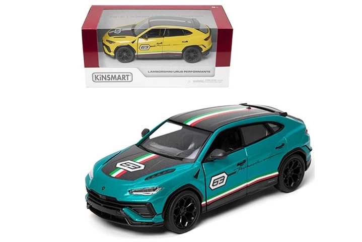 Kovový model Lamborghini Urus Performante v závodním designu