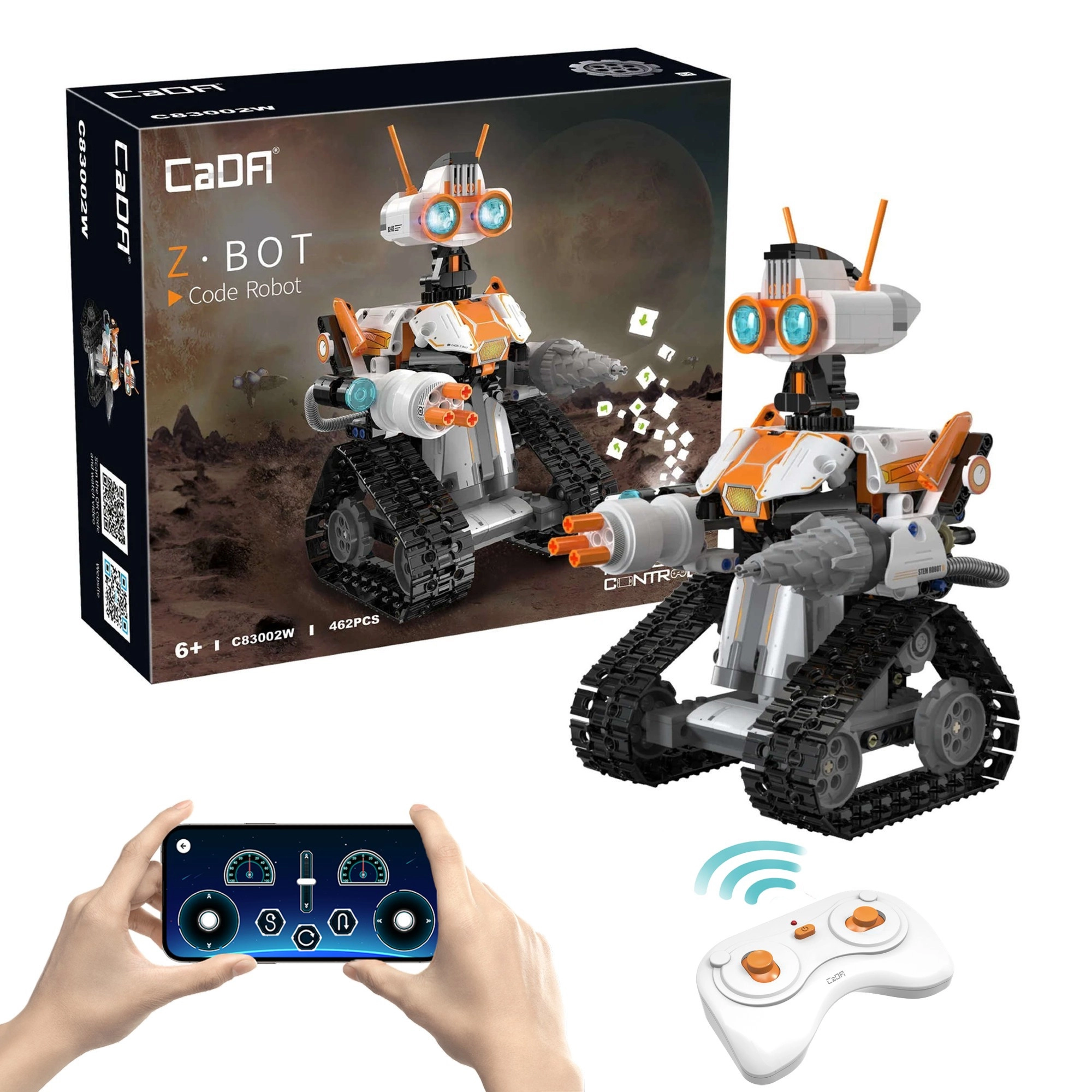 CaDA z.BOT code robot na dálkové ovládání se světly LED