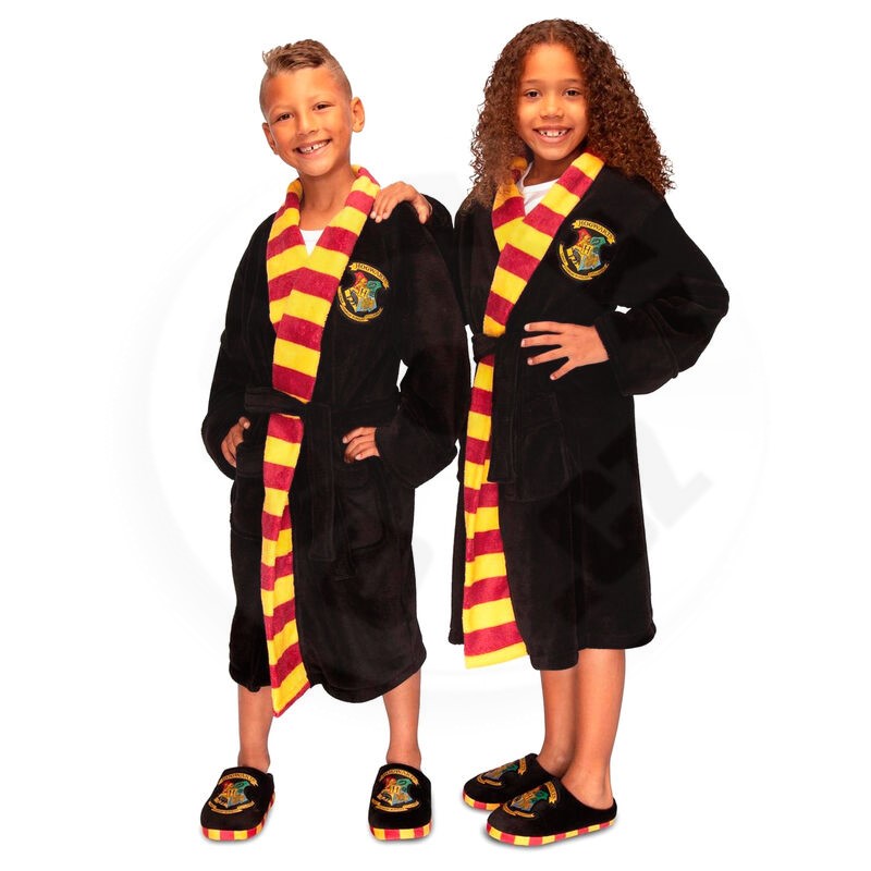 Dětský fleece župan Harry Potter: Hogwarts černá