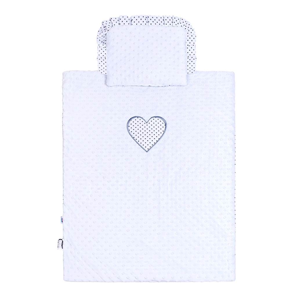 Peřinky do kočárku z minky New Baby bílá