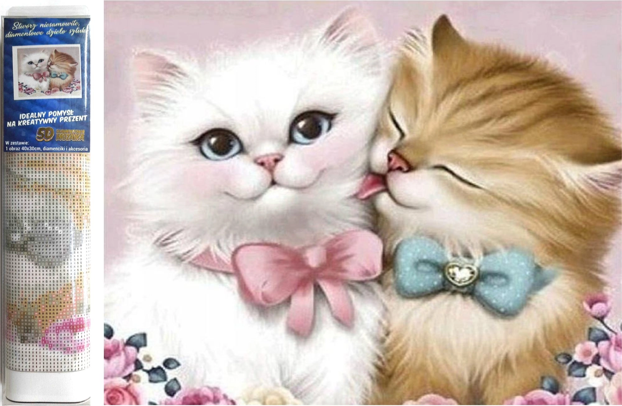 Norimpex Diamantové malování Zamilované kočky 30 x 40 cm