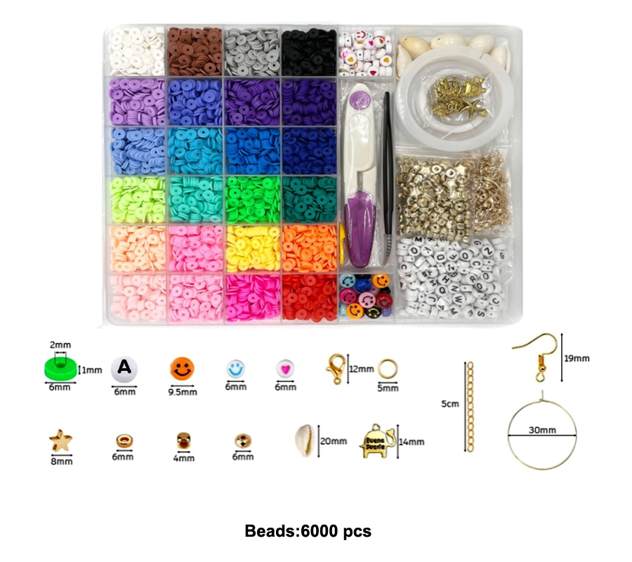 Sada barevných korálků pro tvoření 6000 dílků