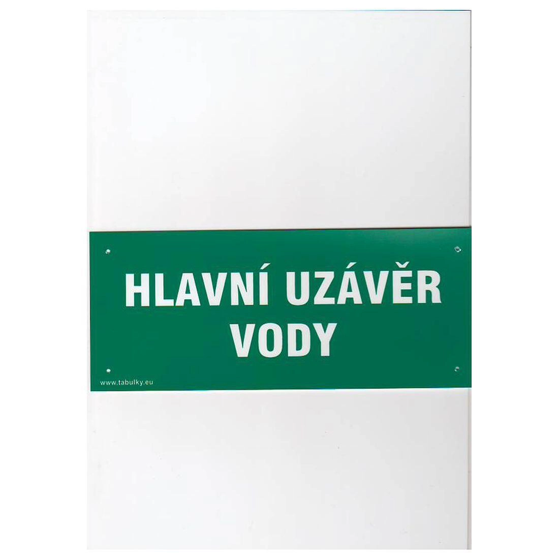 tabulka - HLAVNÍ UZÁVĚR VODY