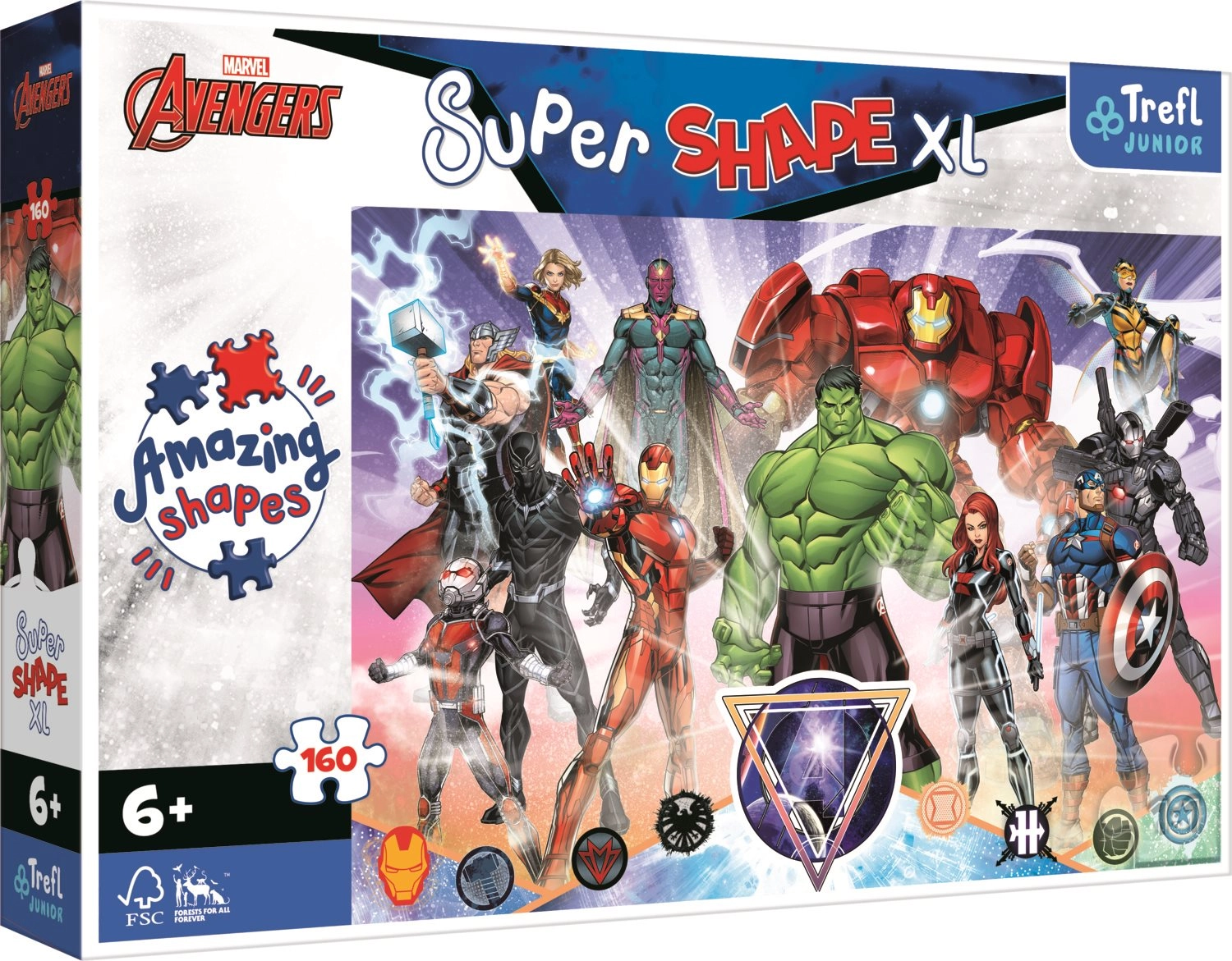 Levně TREFL Super Shape XL Avengers 160 dílků
