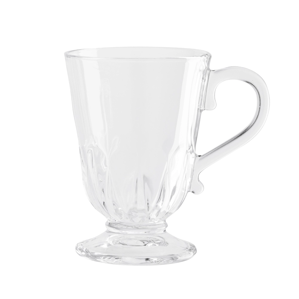 Skleněný pohár na stopce Altom Design Siena 320 ml s dekorem paví pírko
