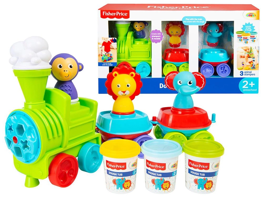 Fisher-Price vláček se zvířátky a plastickou hmotou
