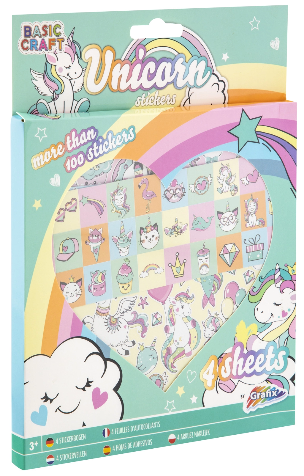 Samolepky Jednorožec 4 aršíky