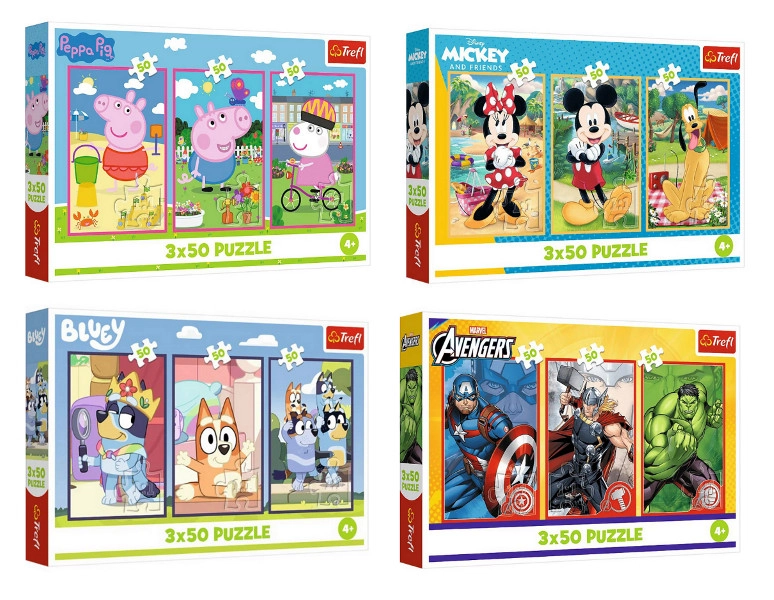 Puzzle 3×50 dílků – náhodný motiv