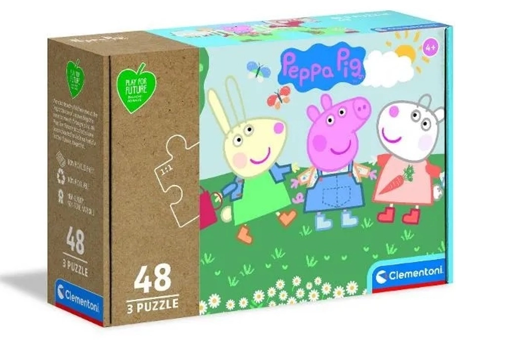 Puzzle Play for Future Prasátko Peppa 3×48 dílků