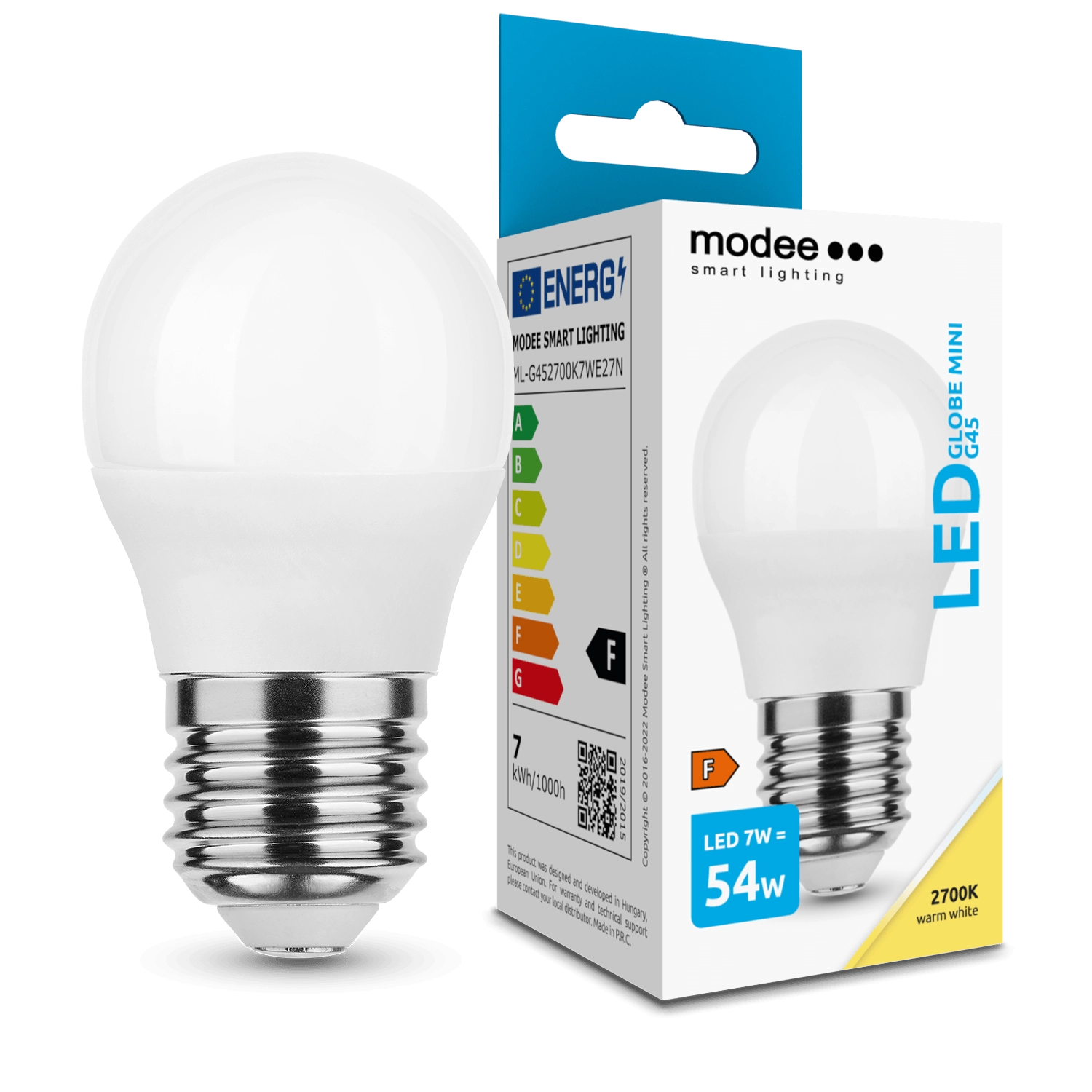 Modee E27 7W mini globe LED teplá 2700K