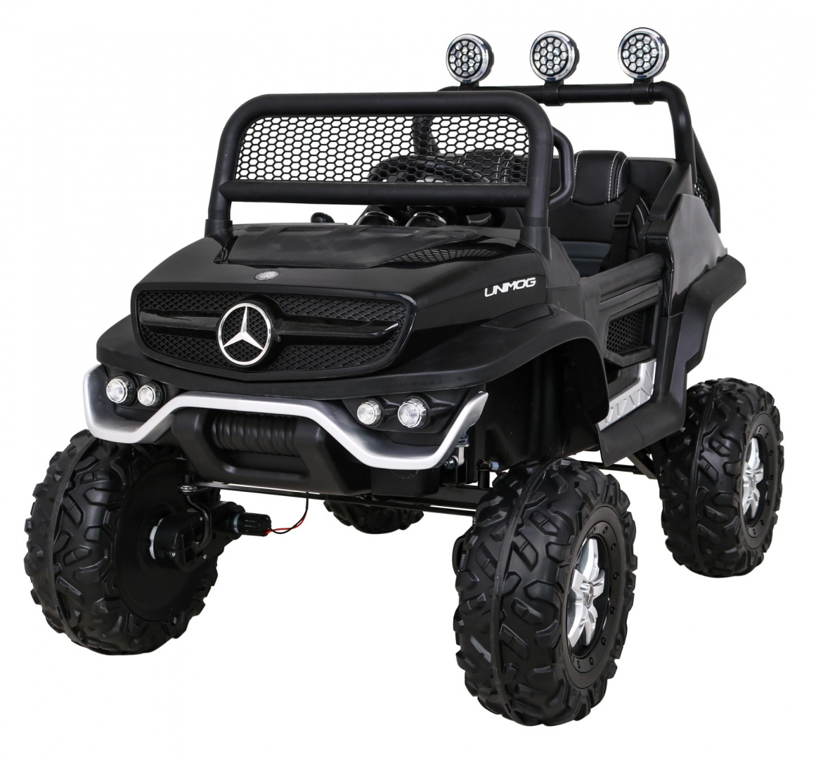 Levně Dětský elektrický vůz Mercedes Benz Unimog 4x4 černý