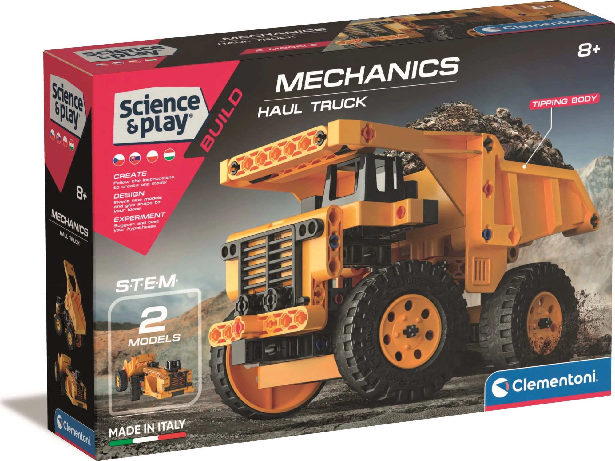 Levně Clementoni Science & Play mechanická laboratoř – těžební auta 2v1