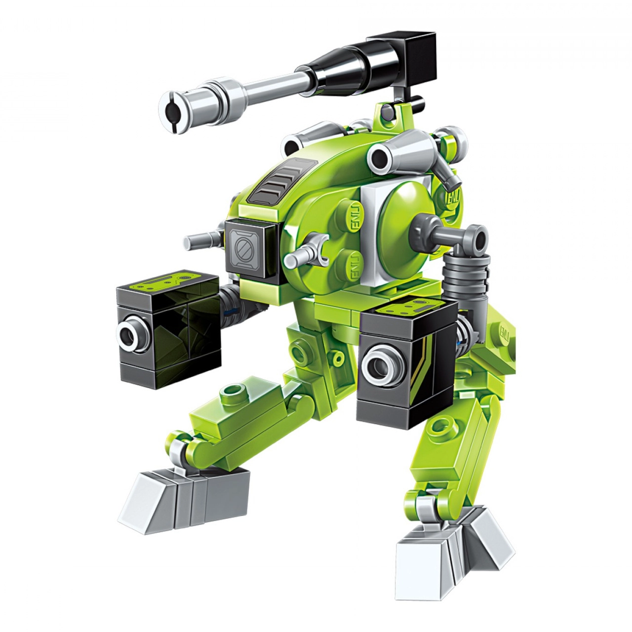 Levně Qman Pioneer Police Apocalypse – robot s vysokovýkonným dělem, stavebnice 75 dílků